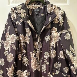 Dennis Basso Floral Zippered Jacket